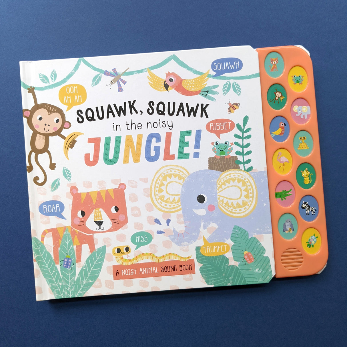 Squawk Squawk In The Noisy Jungle - Children's 12 Button Sound Book