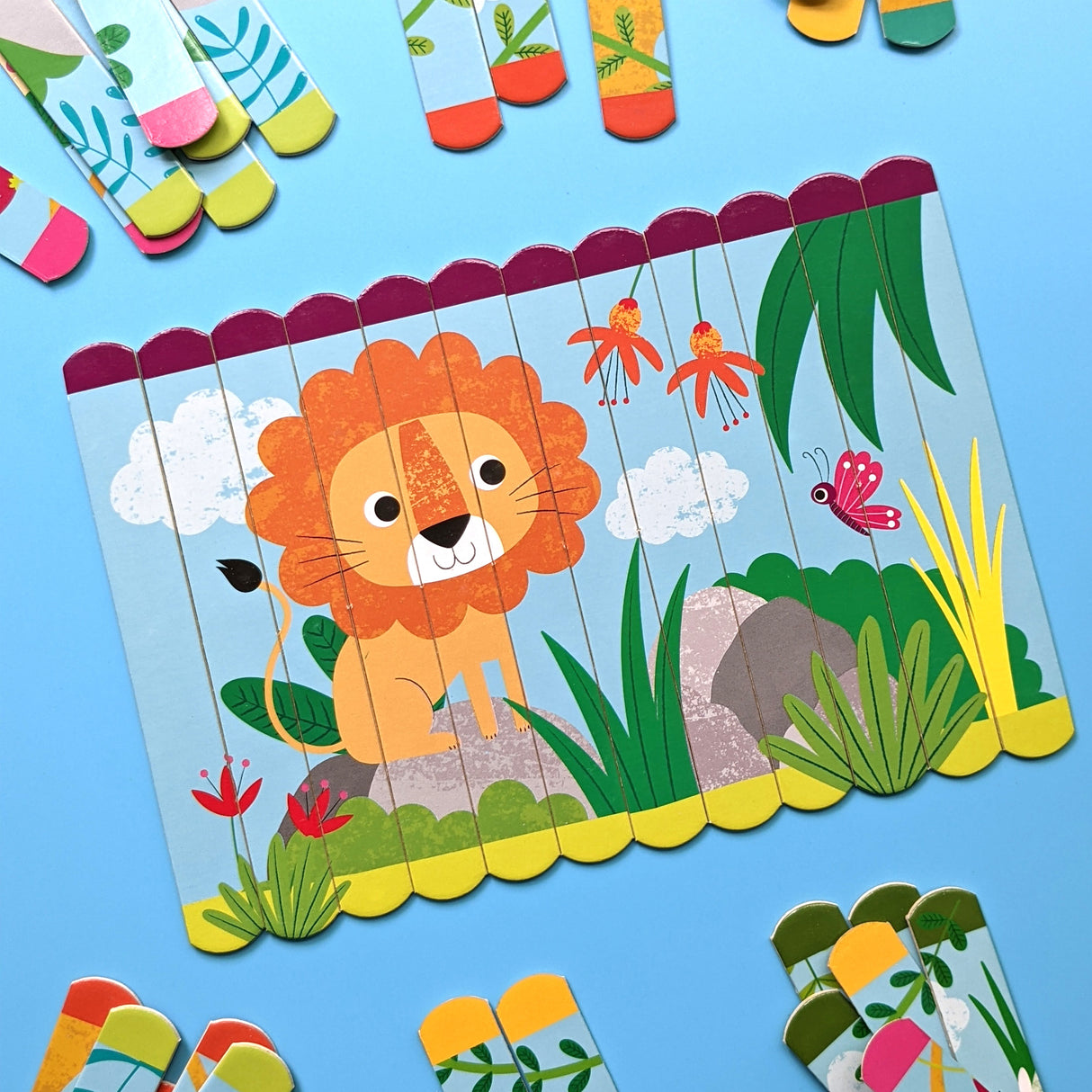 Jungle Lolly Stick Puzzle – Double-Sided Puzzle Fun