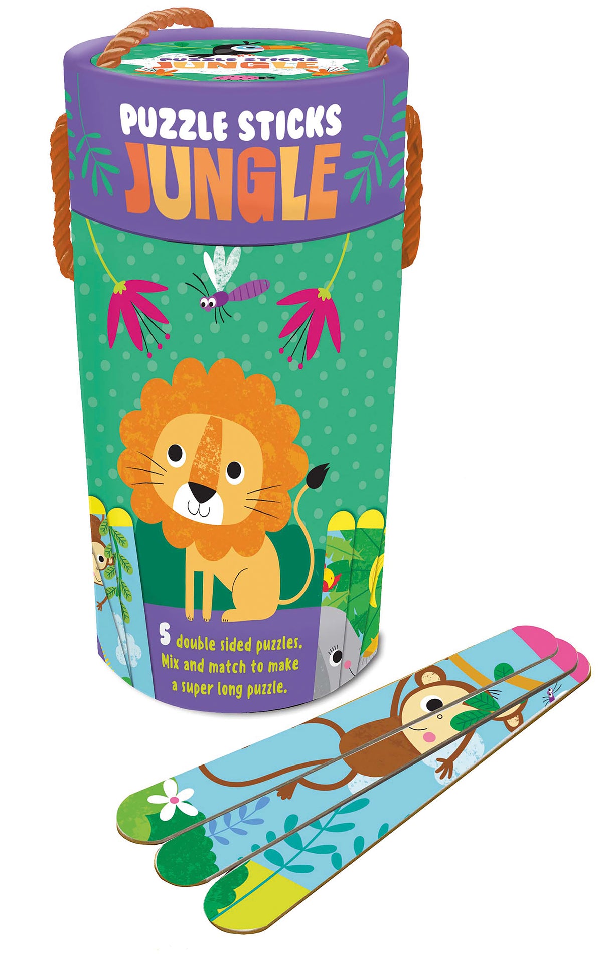 Jungle Lolly Stick Puzzle – Double-Sided Puzzle Fun