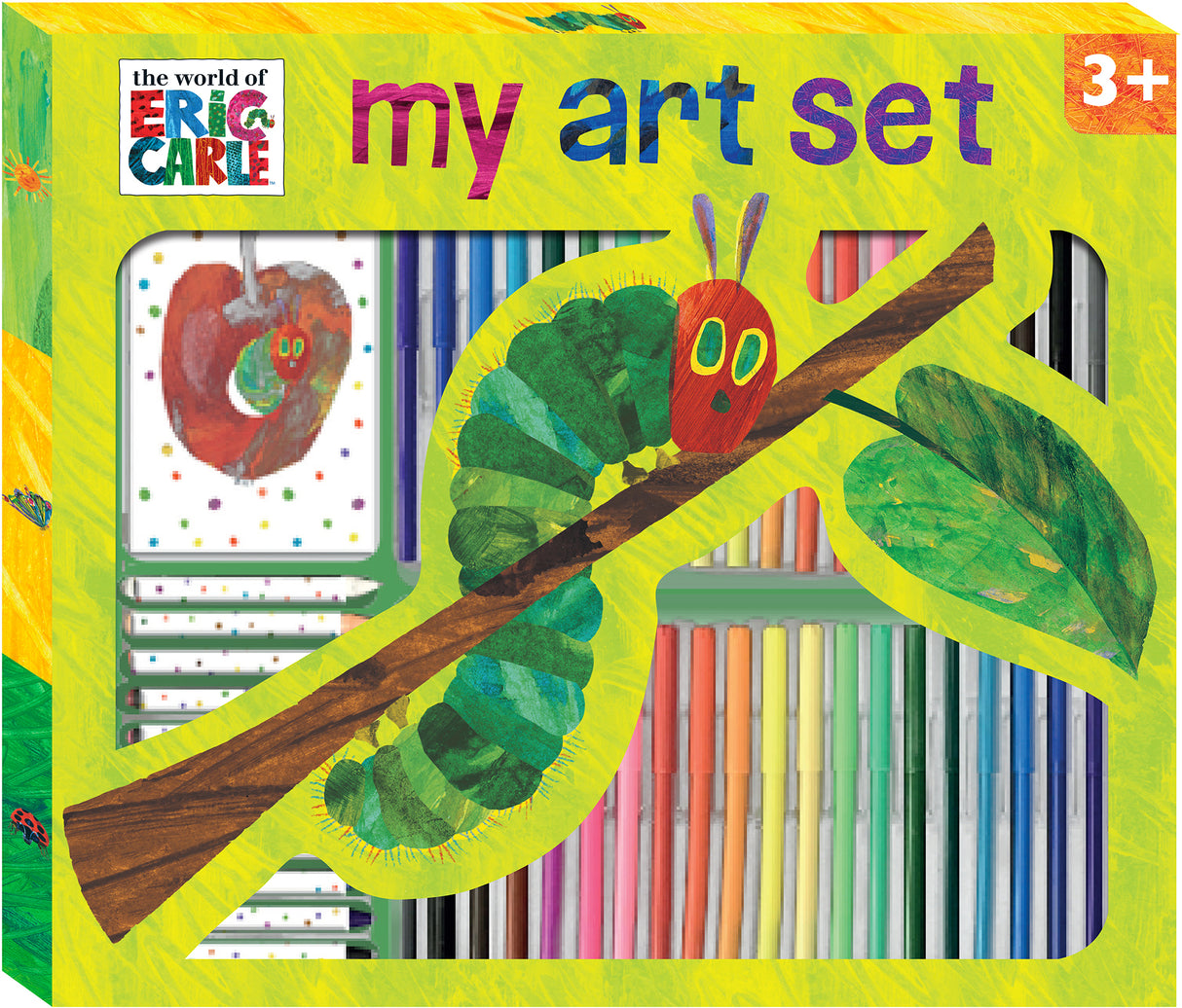 The Very Hungry Caterpillar Children's 53 Piece Art Set - For Ages 3 to 8 Years - Includes Felts-Tip Pens and Crayons