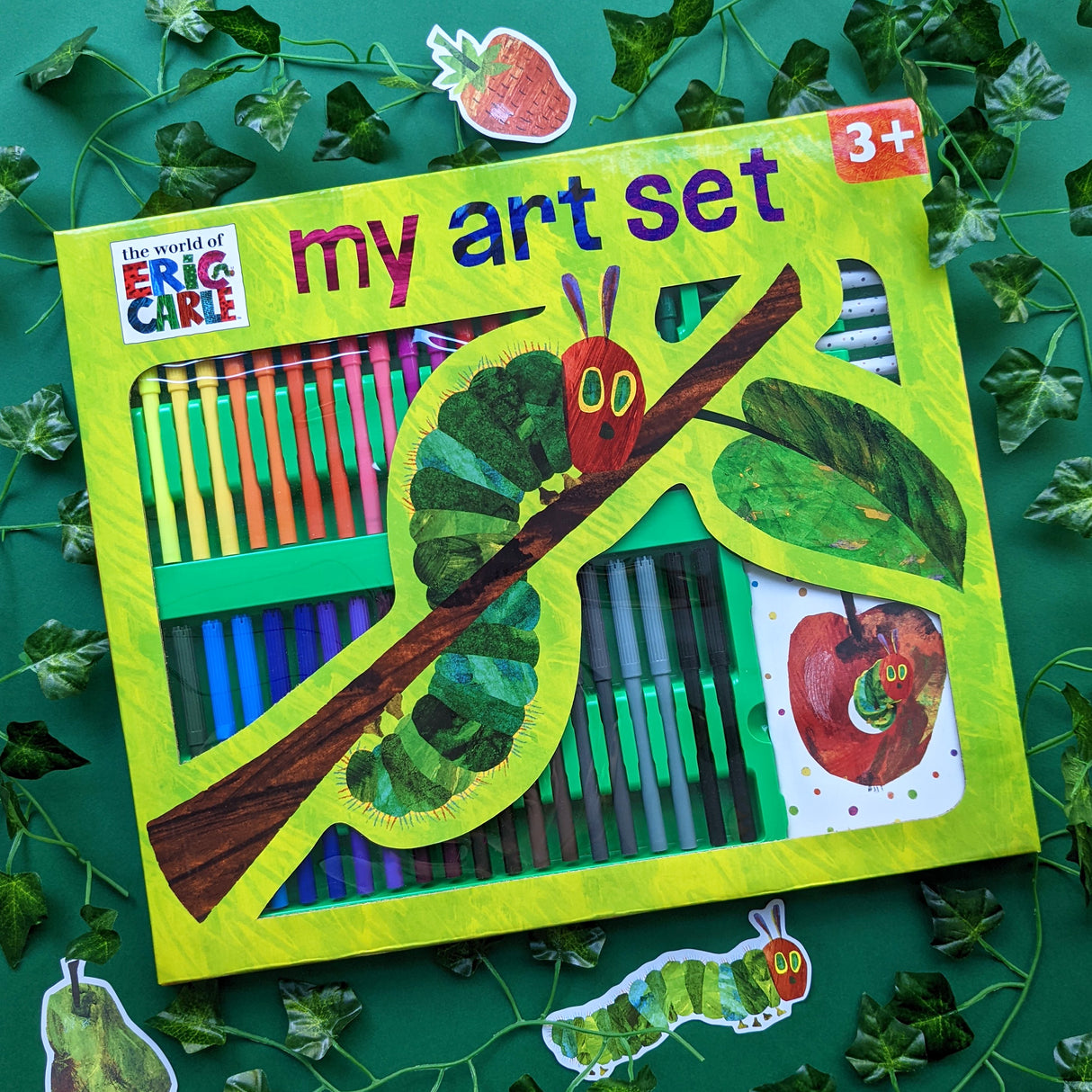 The Very Hungry Caterpillar Children's 53 Piece Art Set - For Ages 3 to 8 Years - Includes Felts-Tip Pens and Crayons