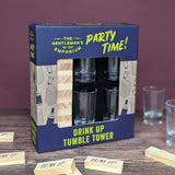 Gentleman’s Emporium Drink Up Tumble Tower – Fun Drinking Party Game for Adults