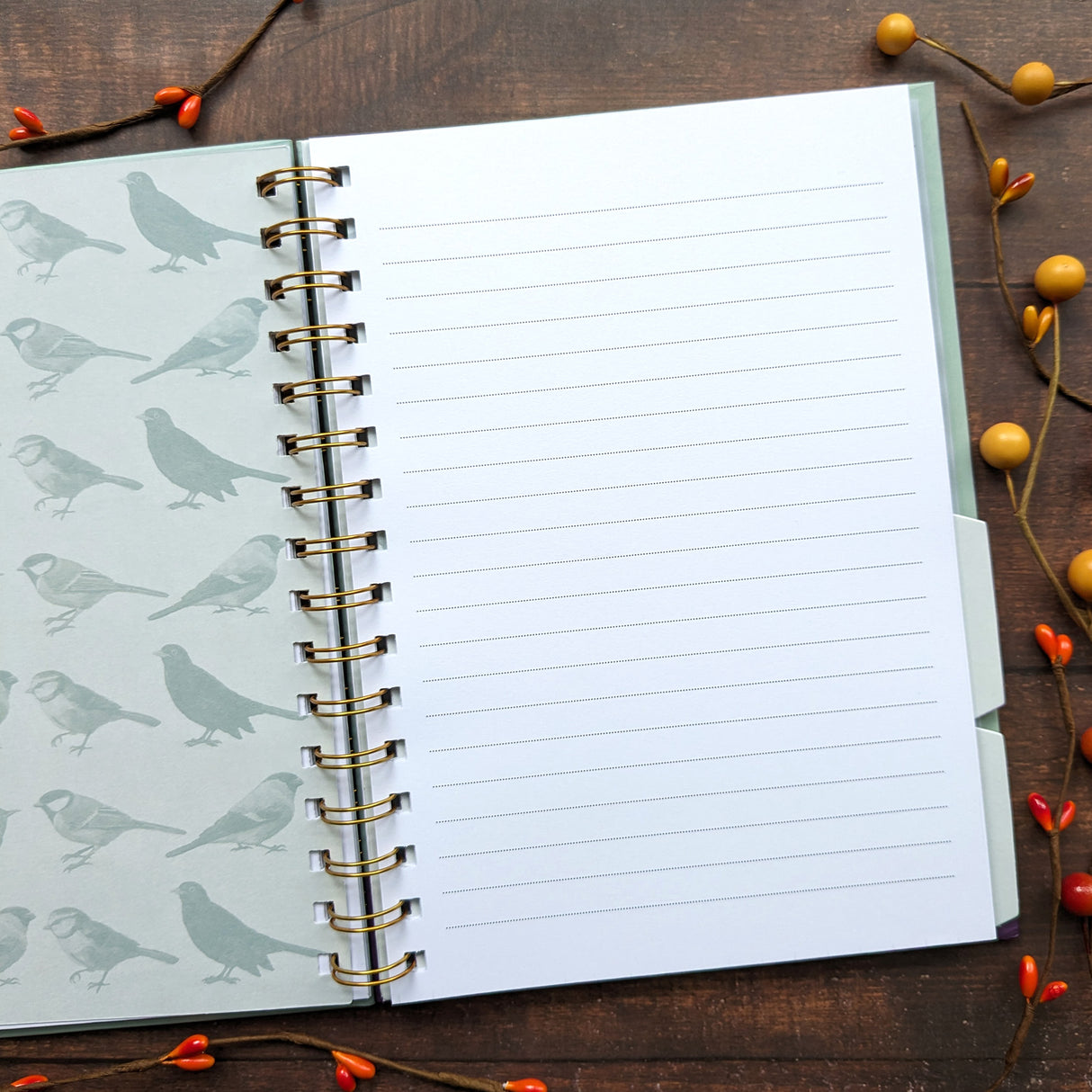 Patricia MacCarthy A5 Notebook With Dividers - Bird Design