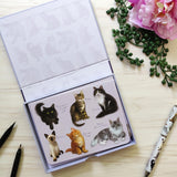 Patricia MacCarthy Notecards and Envelope Set - Cat Design