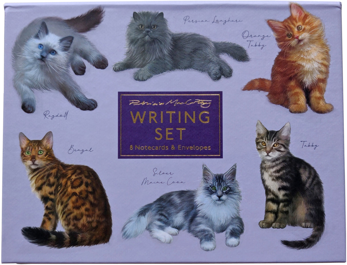 Patricia MacCarthy Notecards and Envelope Set - Cat Design