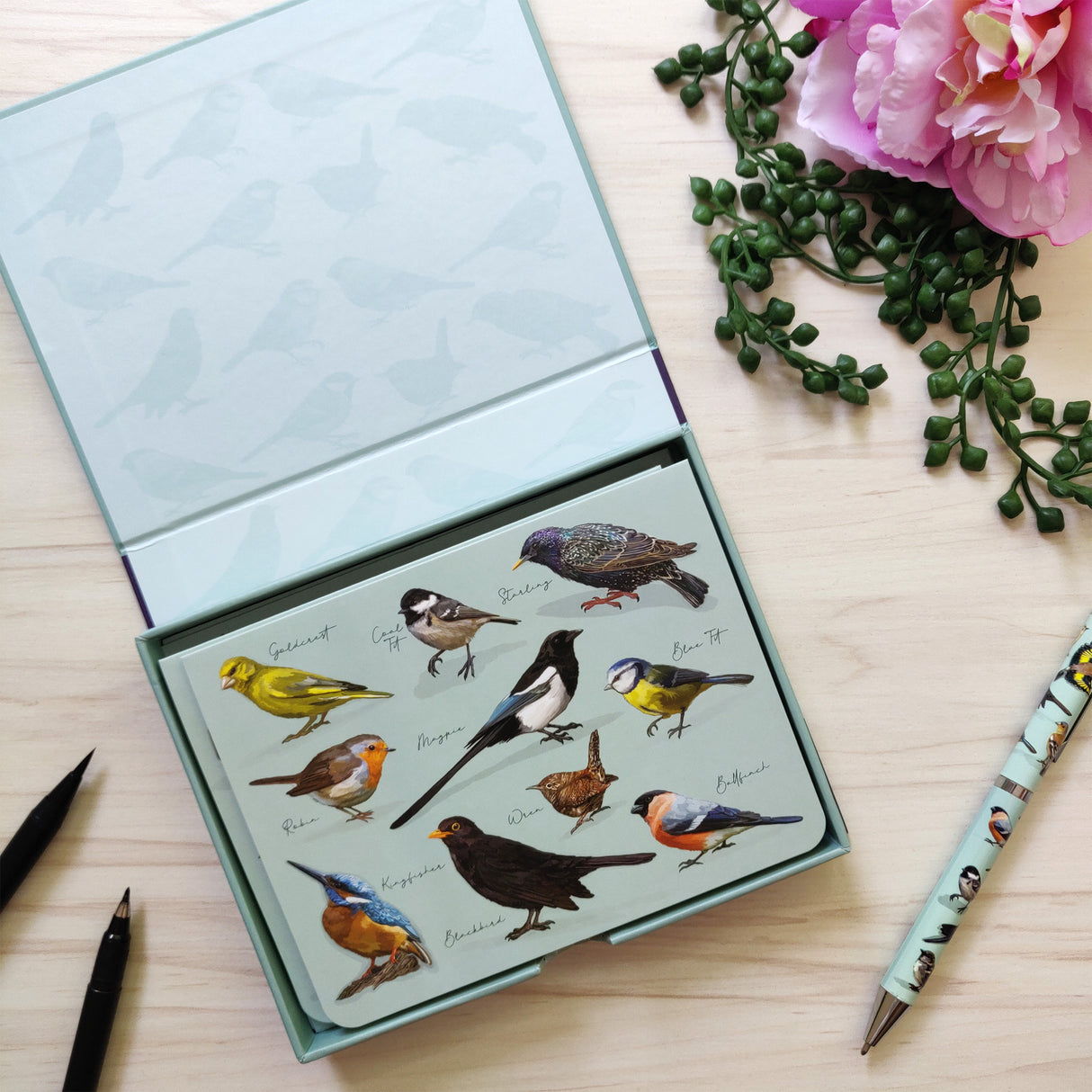 Patricia MacCarthy Notecards and Envelope Set - Birds Design