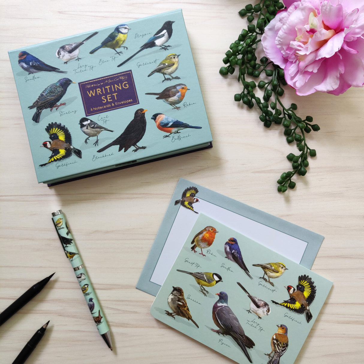 Patricia MacCarthy Notecards and Envelope Set - Birds Design