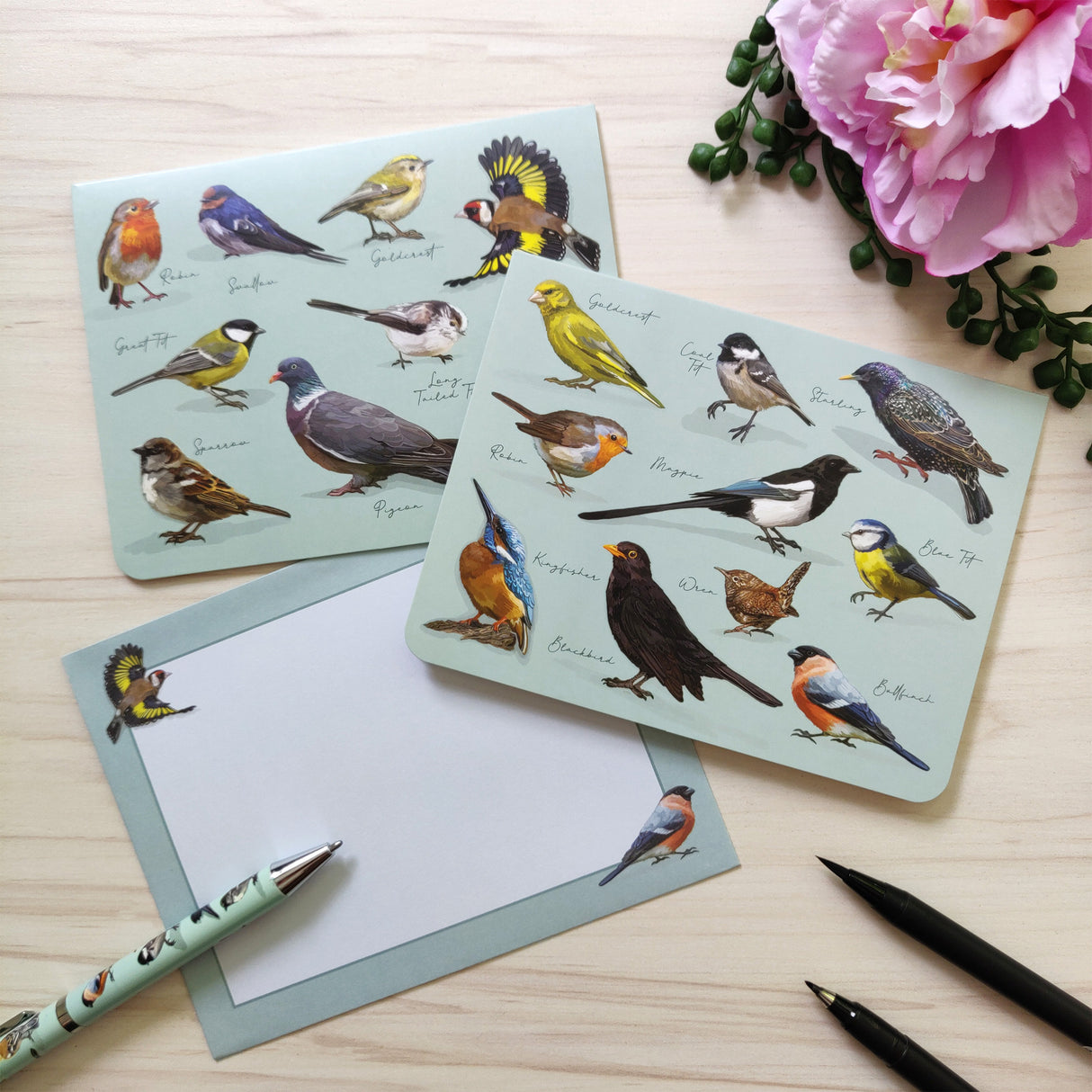 Patricia MacCarthy Notecards and Envelope Set - Birds Design