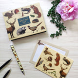 Patricia MacCarthy Notecards and Envelope Set - Wildlife Design