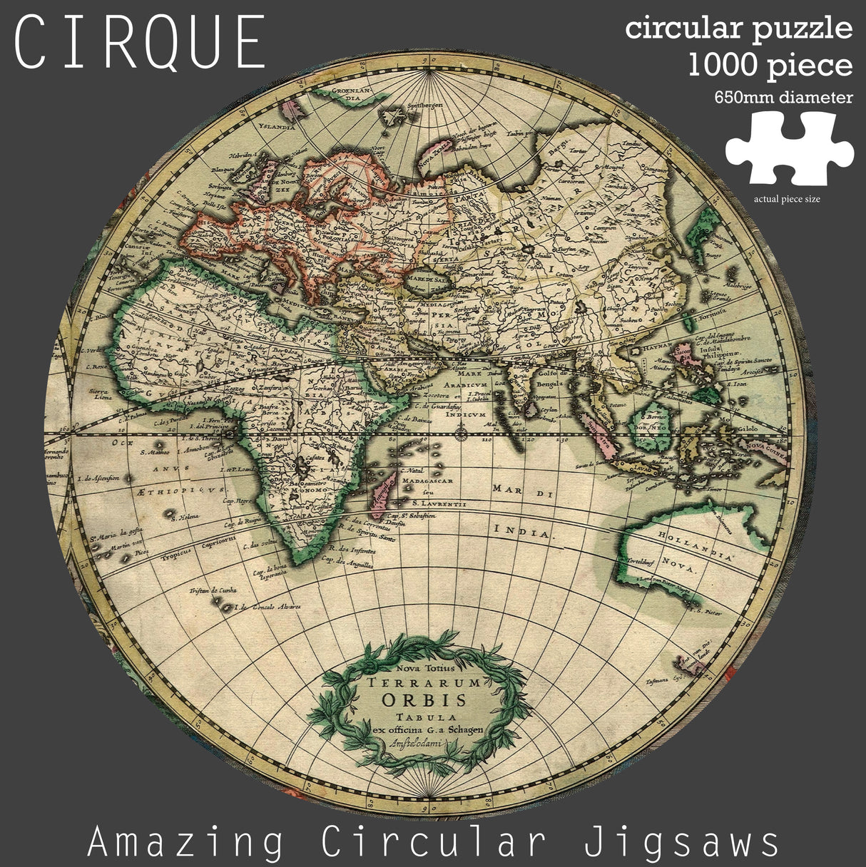 Vintage Map - Circular 1000 Piece Puzzle