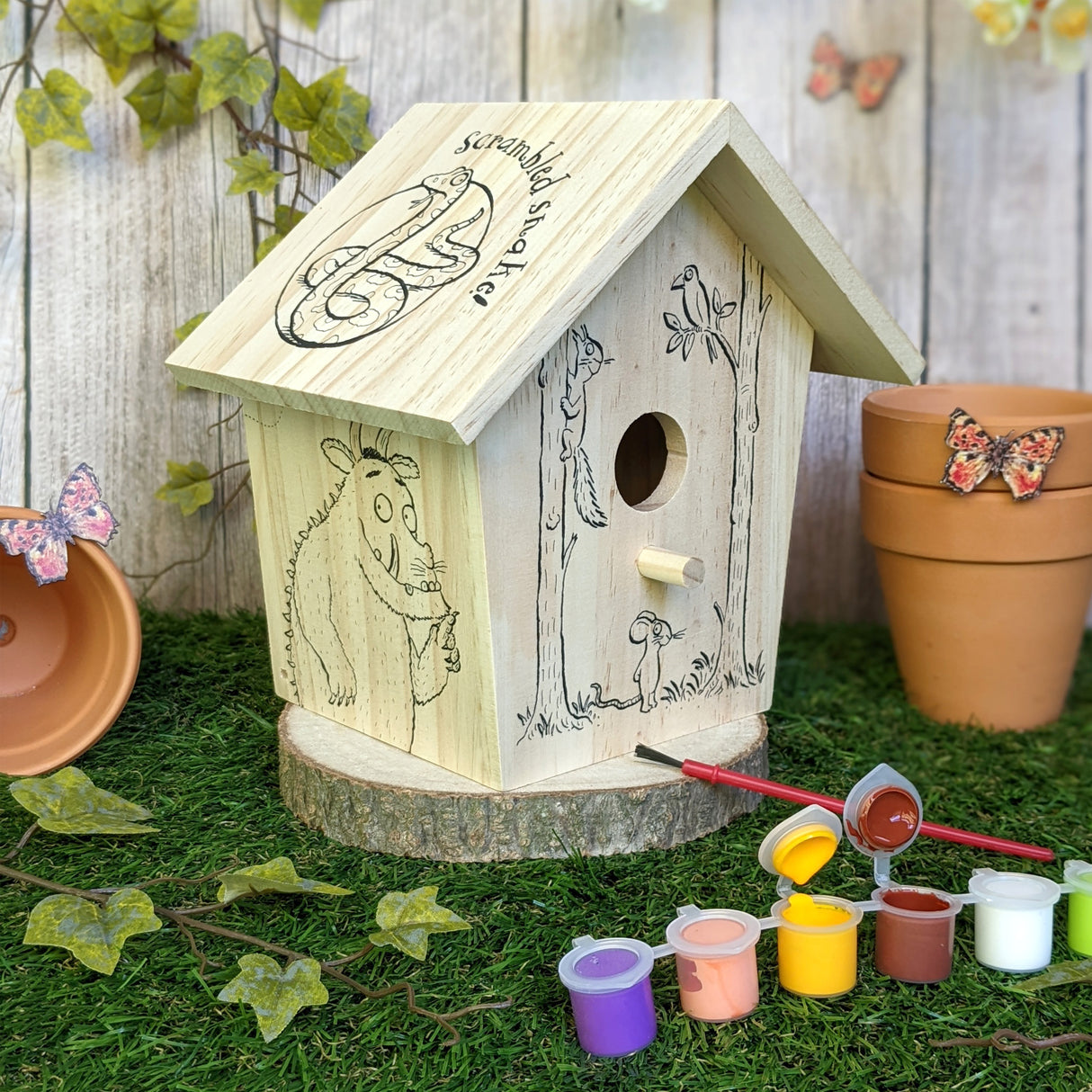 The Gruffalo Paint Your Own Bird House - Children's Craft Kit with Paints