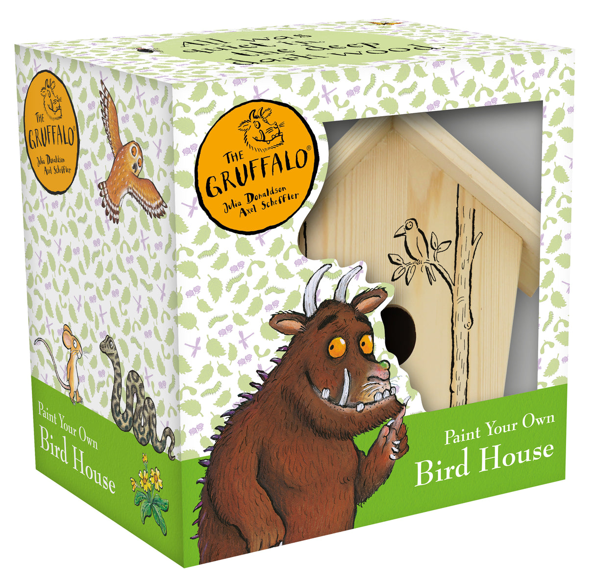 The Gruffalo Paint Your Own Bird House - Children's Craft Kit with Paints