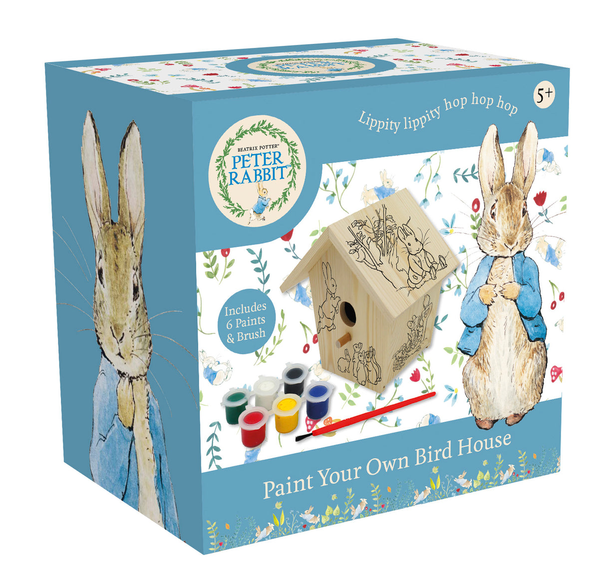 Peter Rabbit Paint Your Own Bird House - Children's Craft Kit with Paints