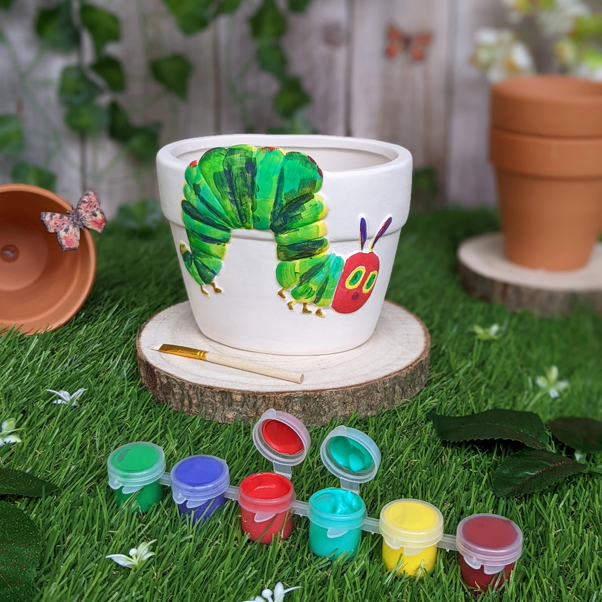 The Very Hungry Caterpillar Paint Your Own Plant Pot - Children's Craft Kit