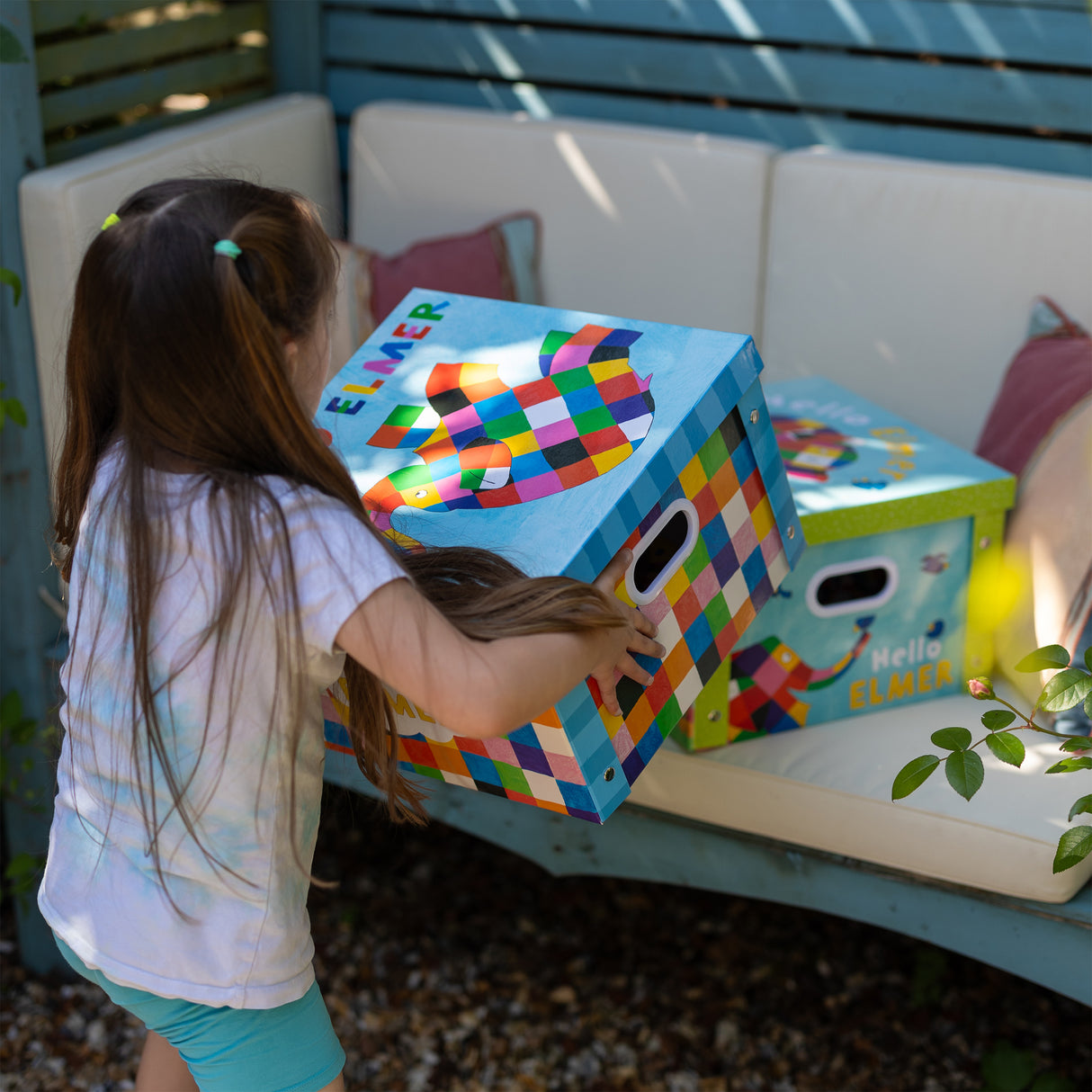 Elmer Patchwork Collapsible Storage Box