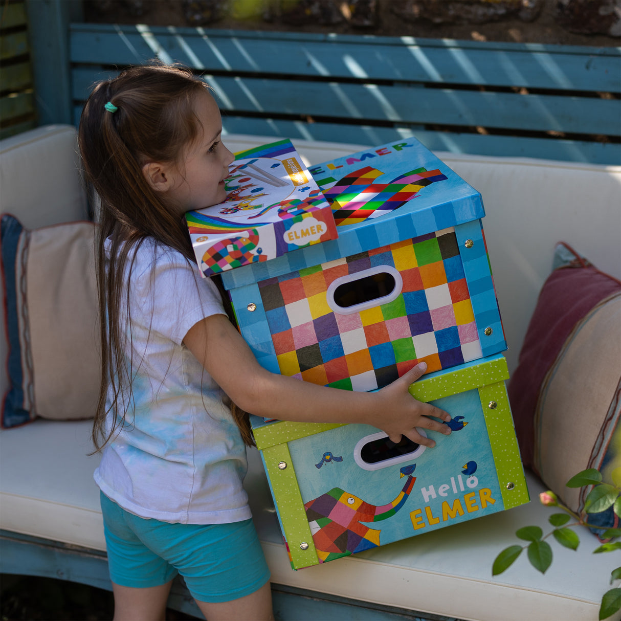 Elmer Patchwork Collapsible Storage Box