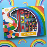 Elmer Children's 42 Piece Art Set - For Ages 3 to 8 Years - Includes Paints and Crayons