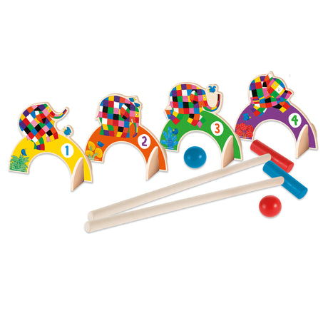 Elmer Children’s Wooden Croquet Set - Fun For All The Family