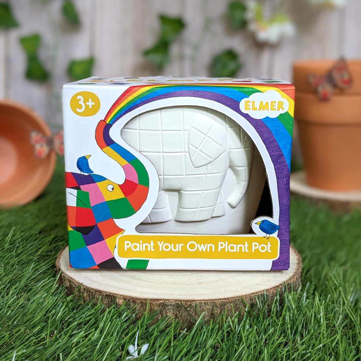 Elmer Paint Your Own Plant Pot - Children's Craft Kit