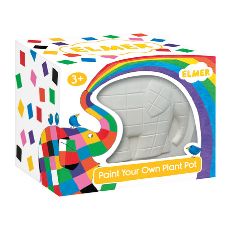 Elmer Paint Your Own Plant Pot - Children's Craft Kit