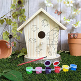 Elmer Paint Your Own Bird House - Children's Craft Kit with Paints