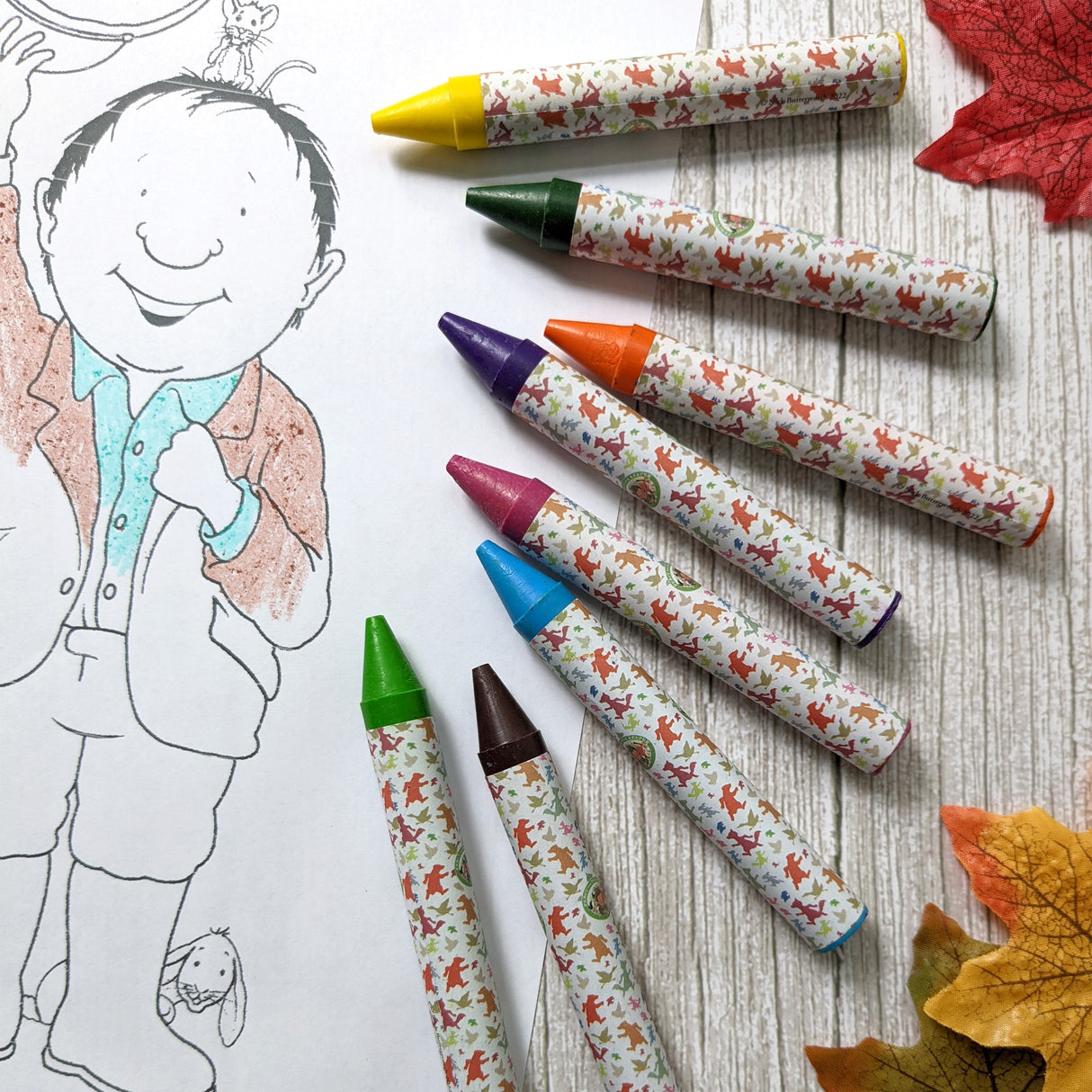 Percy The Park Keeper Set of 8 Jumbo Crayons for Children