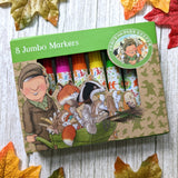 Percy The Park Keeper Set of 8 Jumbo Marker Pens for Children