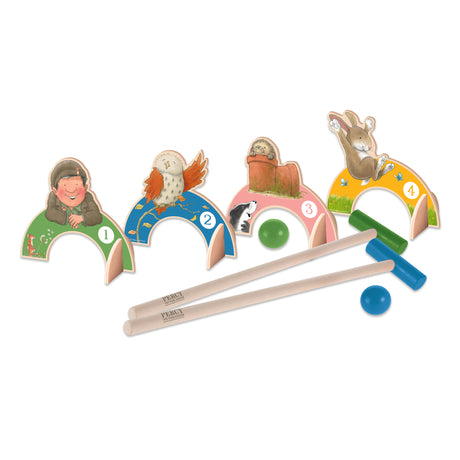 Percy The Park Keeper Children’s Wooden Croquet Set - Fun For All The Family