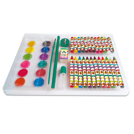 The Very Hungry Caterpillar Children's 42 Piece Art Set - For Ages 3 to 8 Years - Includes Paints and Crayons