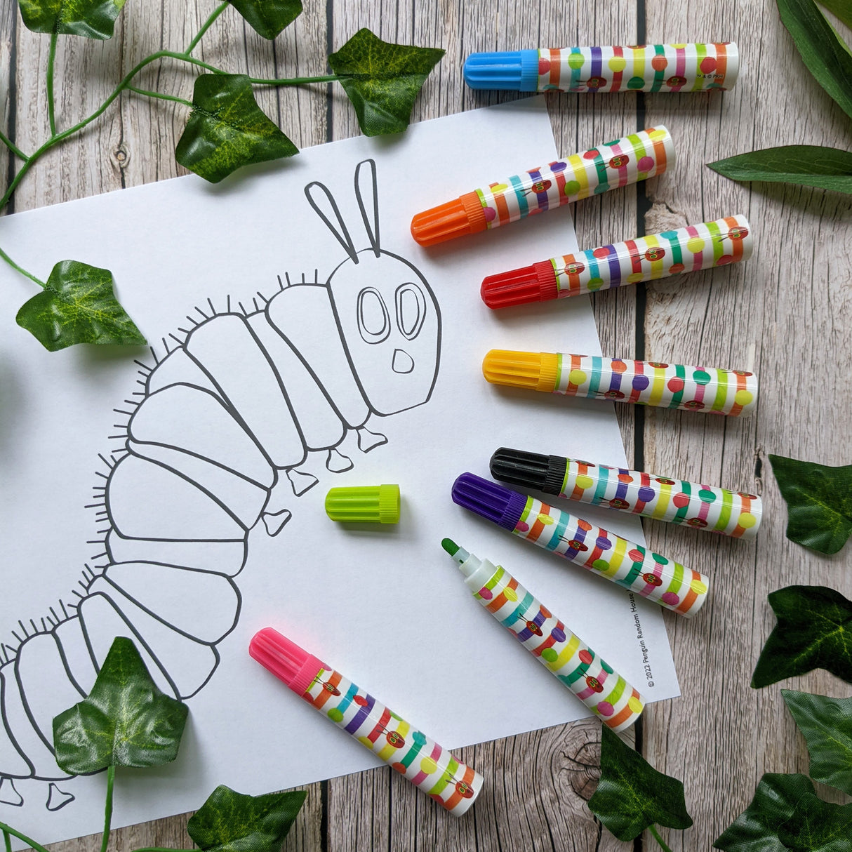 The Very Hungry Caterpillar Set of 8 Jumbo Marker Pens for Children