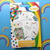 Elmer Children's Colouring Set - Includes Crayons and Stickers