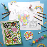 Elmer Children's Art Activity Set - Includes Paints, Crayons and Stickers