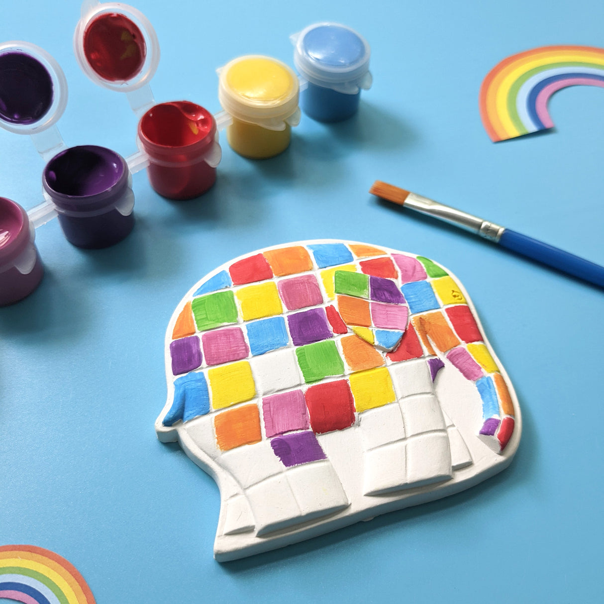 Elmer Children's Art Activity Set - Includes Paints, Crayons and Stickers