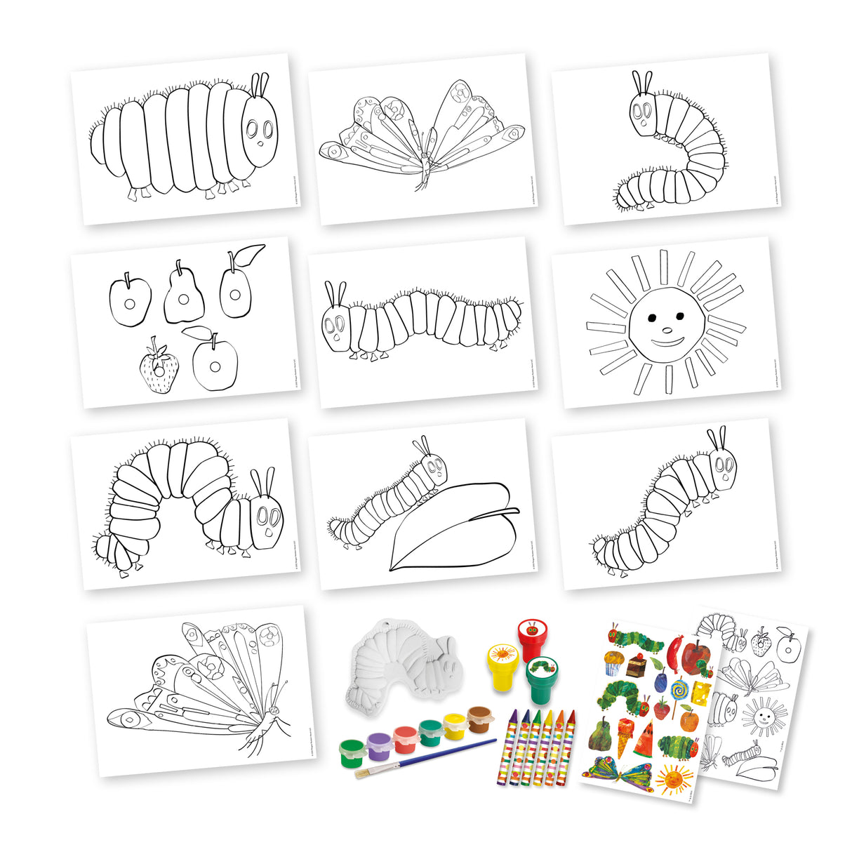 The Very Hungry Caterpillar Children's Art Activity Set - Includes Paints, Crayons and Stickers