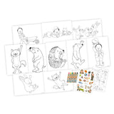 Percy The Park Keeper Children's Colouring Set - Includes Crayons and Stickers