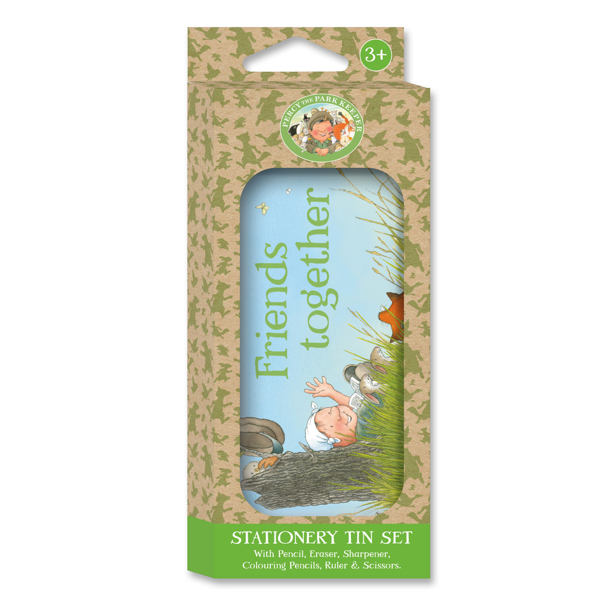 Percy The Park Keeper Children’s Stationery Tin Set - First School Stationery Set For Ages 3 and Upward