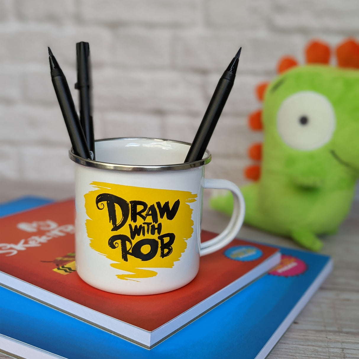 Draw with Rob Enamel Mug