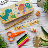 Dinosaurs Children’s Stationery Tin Set - First School Stationery Set For Ages 3 and Upward