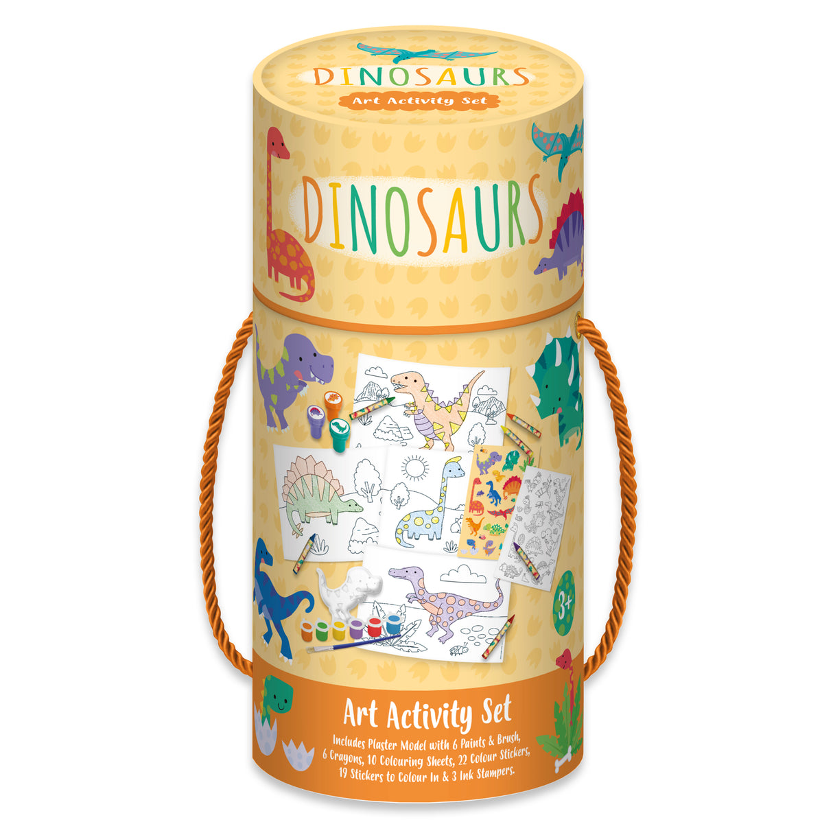 Dinosaurs Children's Art Activity Set - Includes Paints, Crayons and Stickers