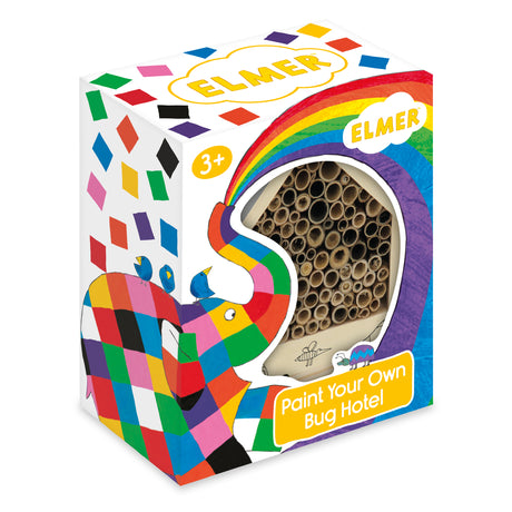 Elmer Paint Your Own Bug Hotel - Children's Craft Kit