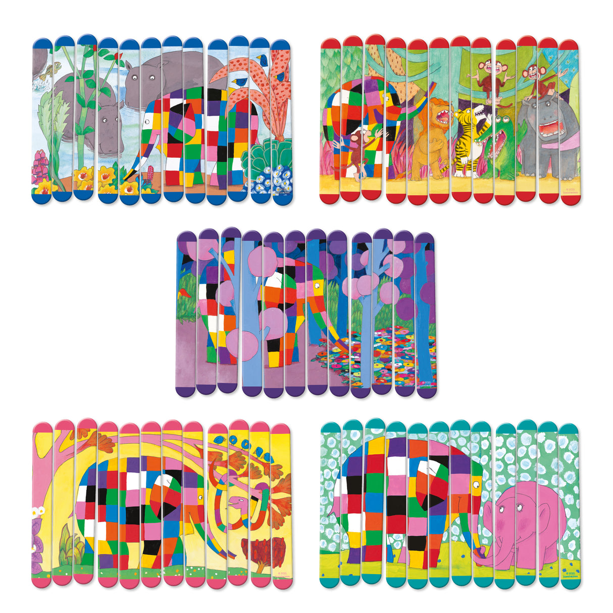 Elmer Lolly Stick Puzzle - Create 5 Double-Sided Puzzles