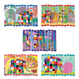 Elmer Lolly Stick Puzzle - Create 5 Double-Sided Puzzles