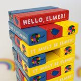 Elmer Tumble Tower Game - Wooden Set With Dice