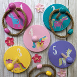 Unicorns Children's Wooden Ring Toss Set - Fun For All The Family