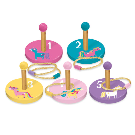 Unicorns Children's Wooden Ring Toss Set - Fun For All The Family