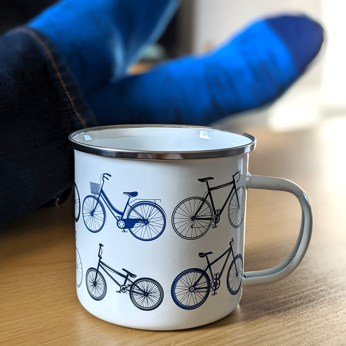 Gentleman’s Emporium Enamel Bicycles Mug & Sock Set Gift Set