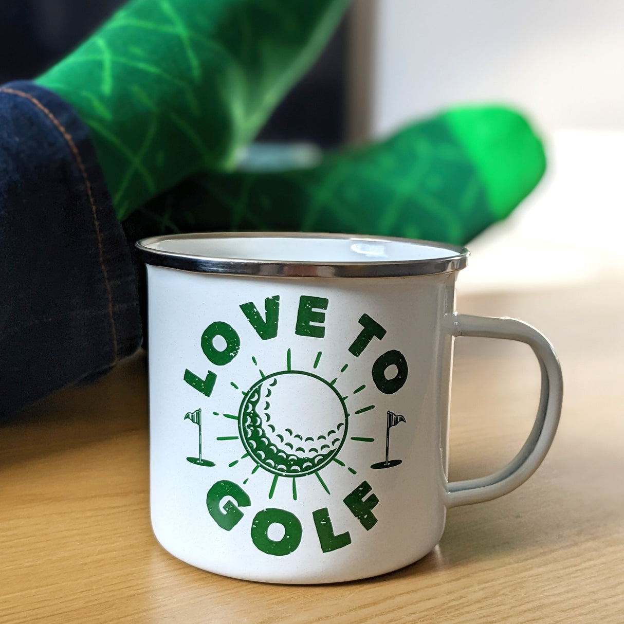 Gentleman’s Emporium Enamel Golf Mug & Sock Set Gift Set