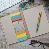 Van Gogh Sunflowers A5 Planner and Notepad With Sticky Notes