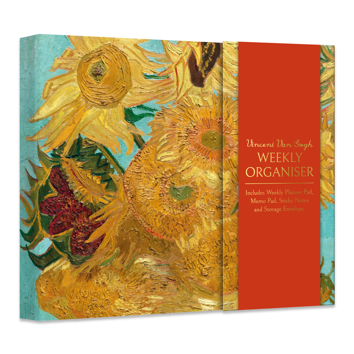 Van Gogh Sunflowers Weekly Planner Organiser With Sticky Notes