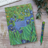 Van Gogh Irises A5 Planner and Notepad with Sticky Notes